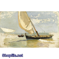 TSD3670 - Tranh sơn dầu nông dân đánh cá